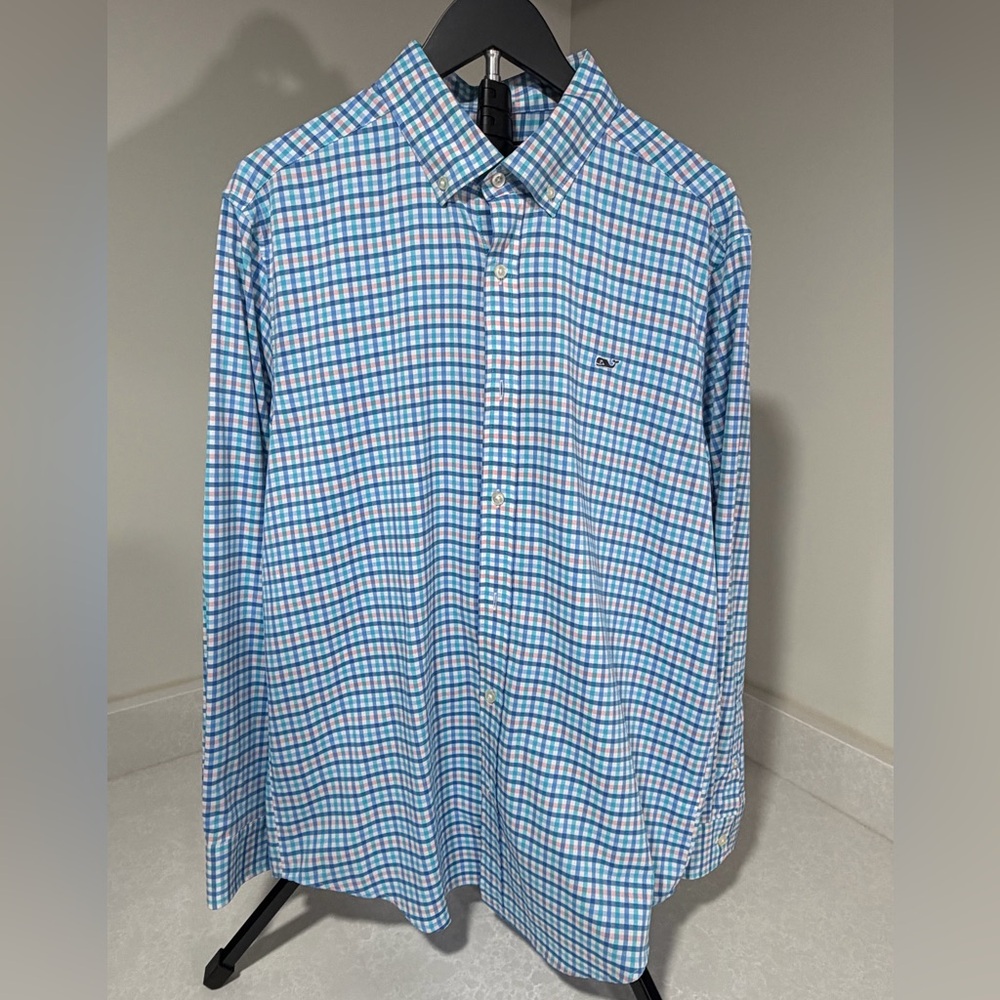 Vineyard Vines Gingham Multicolor Plaid Button Down Shirt